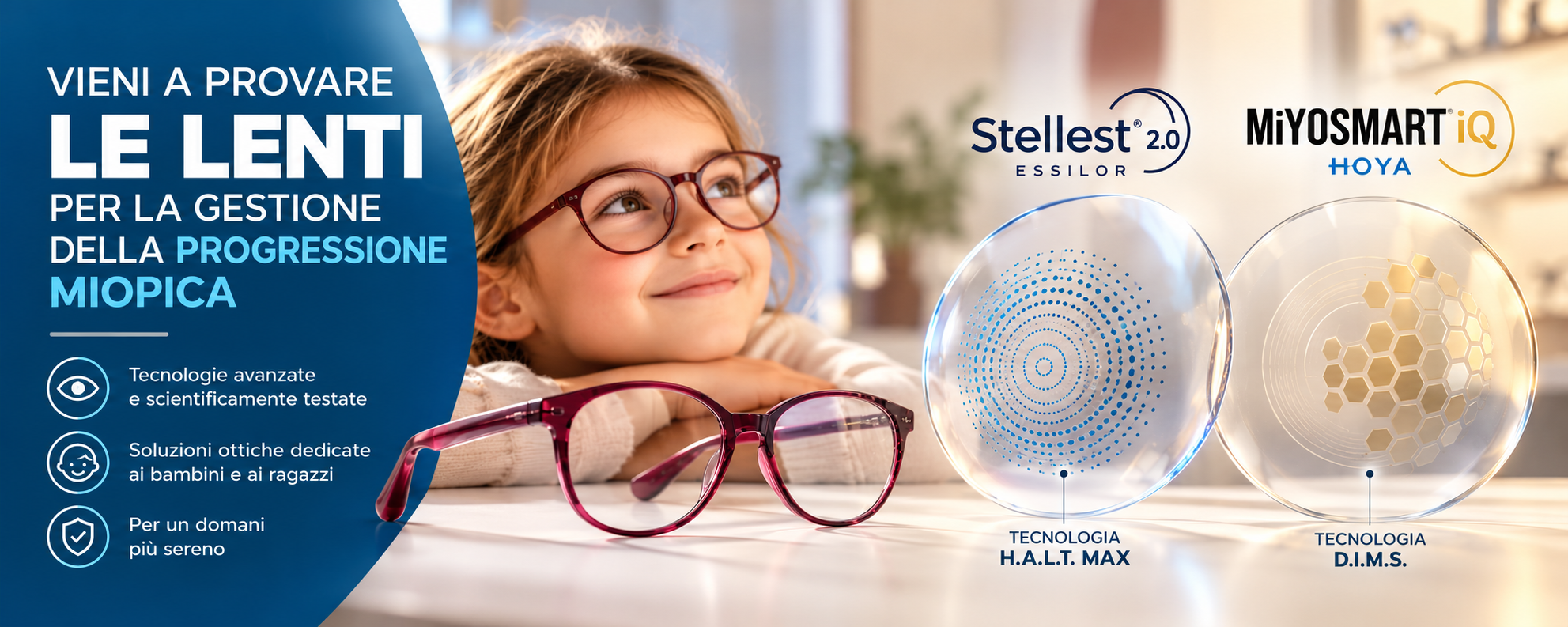 Ottica Elena: lenti Stellest 2.0 e MiYOSMART iQ per la gestione della progressione miopica