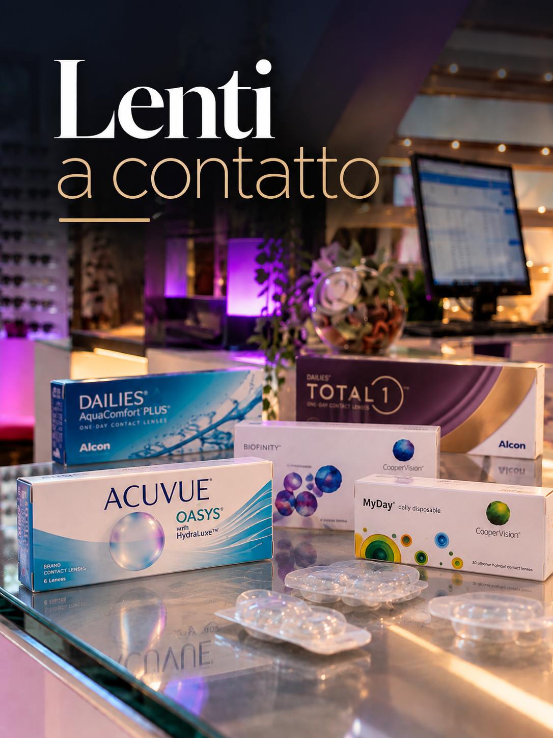 Applicazione e assistenza lenti a contatto